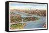 Triborough Bridge, View of Hell Gate, New York City-null-Framed Stretched Canvas