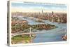 Triborough Bridge, View of Hell Gate, New York City-null-Stretched Canvas