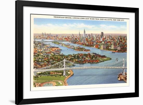 Triborough Bridge, View of Hell Gate, New York City-null-Framed Art Print