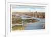 Triborough Bridge, View of Hell Gate, New York City-null-Framed Premium Giclee Print