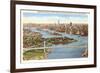 Triborough Bridge, View of Hell Gate, New York City-null-Framed Premium Giclee Print