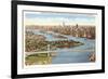 Triborough Bridge, View of Hell Gate, New York City-null-Framed Premium Giclee Print