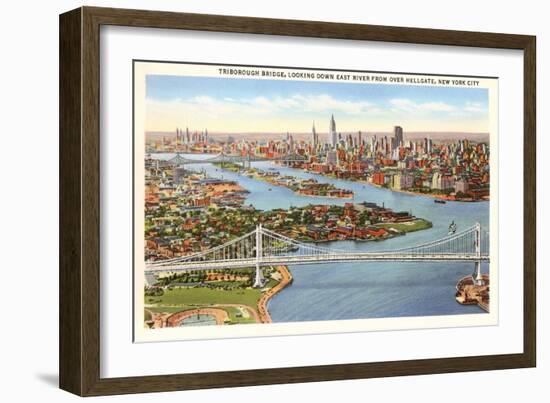 Triborough Bridge, View of Hell Gate, New York City-null-Framed Art Print