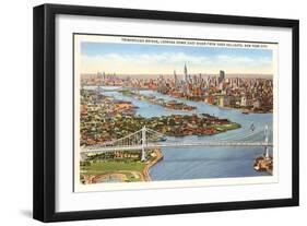 Triborough Bridge, View of Hell Gate, New York City-null-Framed Art Print