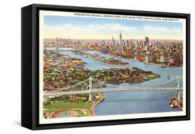 Triborough Bridge, View of Hell Gate, New York City-null-Framed Stretched Canvas