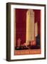 Tribune Tower, Published by Chicago Rapid Transit Company, Usa, 1925 (Colour Litho)-Norman Erickson-Framed Giclee Print