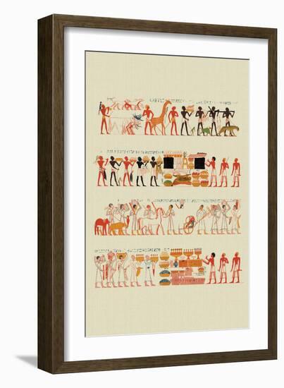 Tributaries from the Tomb of Rekhmara at Thebes-J. Gardner Wilkinson-Framed Art Print