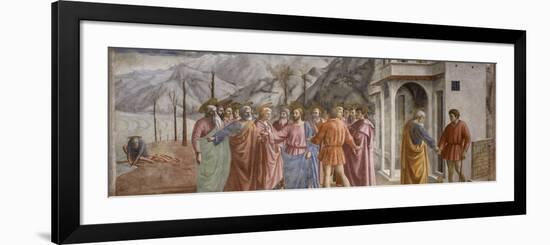 Tribute Money, 1425-27-Masaccio-Framed Art Print