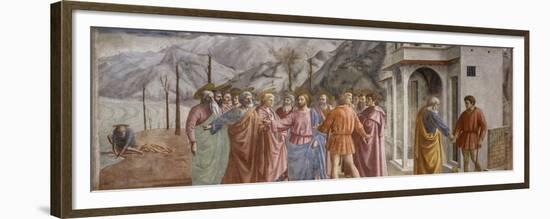 Tribute Money, 1425-27-Masaccio-Framed Premium Giclee Print