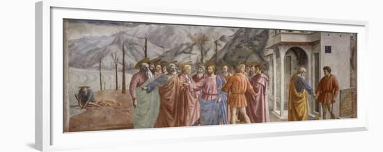 Tribute Money, 1425-27-Masaccio-Framed Premium Giclee Print