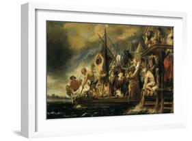 Tribute Money-Jacob Jordaens-Framed Art Print