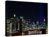 Tribute to Victims of World Trade Center Terrorist Attacks Lights Up the Sky Above Manhattan-null-Stretched Canvas