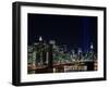 Tribute to Victims of World Trade Center Terrorist Attacks Lights Up the Sky Above Manhattan-null-Framed Photographic Print