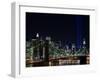 Tribute to Victims of World Trade Center Terrorist Attacks Lights Up the Sky Above Manhattan-null-Framed Photographic Print