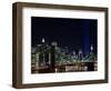 Tribute to Victims of World Trade Center Terrorist Attacks Lights Up the Sky Above Manhattan-null-Framed Photographic Print