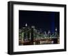 Tribute to Victims of World Trade Center Terrorist Attacks Lights Up the Sky Above Manhattan-null-Framed Photographic Print