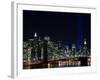 Tribute to Victims of World Trade Center Terrorist Attacks Lights Up the Sky Above Manhattan-null-Framed Photographic Print