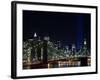 Tribute to Victims of World Trade Center Terrorist Attacks Lights Up the Sky Above Manhattan-null-Framed Photographic Print