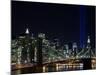 Tribute to Victims of World Trade Center Terrorist Attacks Lights Up the Sky Above Manhattan-null-Mounted Photographic Print