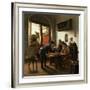 Tric Trac Players in an Interior-Jan Havicksz Steen-Framed Giclee Print