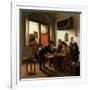 Tric Trac Spieler in einem Interieur-Jan Steen-Framed Giclee Print