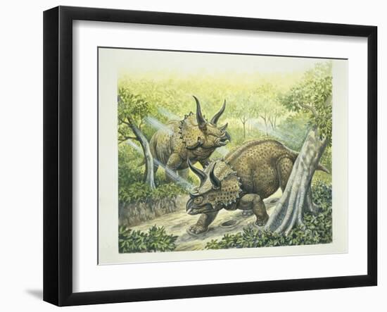 Triceratops Horridus, Cretaceous Period-null-Framed Giclee Print