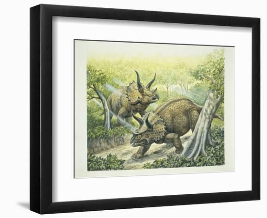 Triceratops Horridus, Cretaceous Period-null-Framed Giclee Print