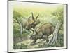 Triceratops Horridus, Cretaceous Period-null-Mounted Giclee Print