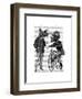 Triceratops Men What Kind of Mileage-Fab Funky-Framed Art Print