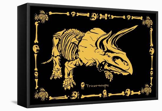 Triceratops-ALI Chris-Framed Stretched Canvas