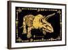 Triceratops-ALI Chris-Framed Giclee Print