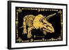 Triceratops-ALI Chris-Framed Giclee Print