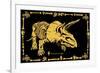 Triceratops-ALI Chris-Framed Giclee Print