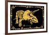 Triceratops-ALI Chris-Framed Giclee Print