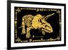 Triceratops-ALI Chris-Framed Giclee Print