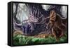 Tricerotops Charging Dinosaur-Lantern Press-Framed Stretched Canvas