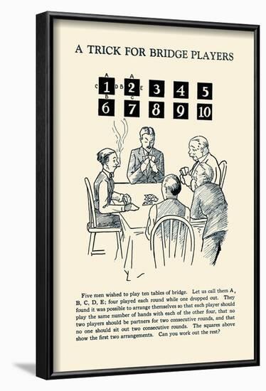 Trick For Bridge Players-null-Framed Art Print