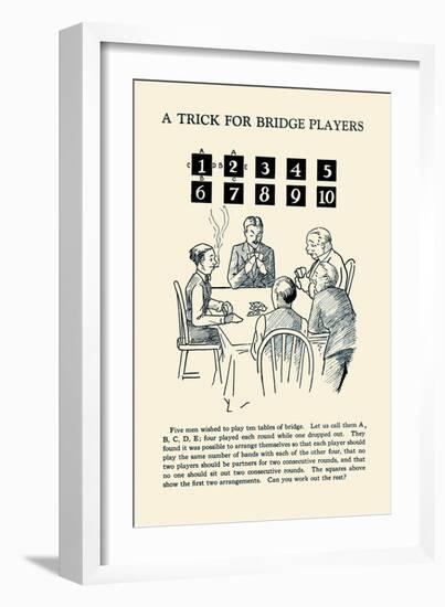 Trick For Bridge Players-null-Framed Art Print