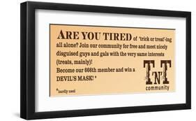 Trick 'N' Treat Community-null-Framed Art Print