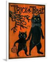 Trick or Treat Black Cats-sylvia pimental-Framed Art Print