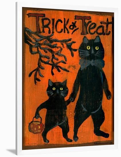 Trick or Treat Black Cats-sylvia pimental-Framed Art Print