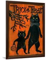 Trick or Treat Black Cats-sylvia pimental-Framed Art Print