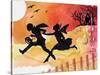 Trick or Treat Haunted House Halloween-sylvia pimental-Stretched Canvas