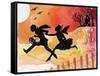 Trick or Treat Haunted House Halloween-sylvia pimental-Framed Stretched Canvas