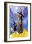 Trick or Treat Night Red Haired Witches Halloween-sylvia pimental-Framed Art Print