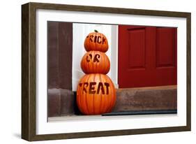 Trick or Treat Pumpkins, West Village, Manhattan, New York City-Sabine Jacobs-Framed Photographic Print