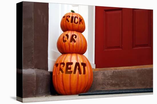 Trick or Treat Pumpkins, West Village, Manhattan, New York City-Sabine Jacobs-Stretched Canvas