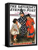"Trick-Or-Treat," Saturday Evening Post Cover, October 25, 1930-Ellen Pyle-Framed Stretched Canvas
