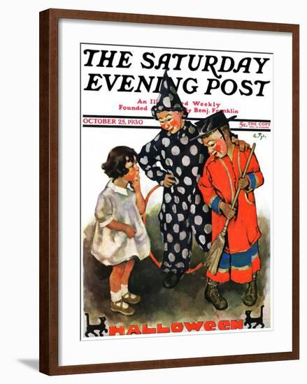 "Trick-Or-Treat," Saturday Evening Post Cover, October 25, 1930-Ellen Pyle-Framed Giclee Print