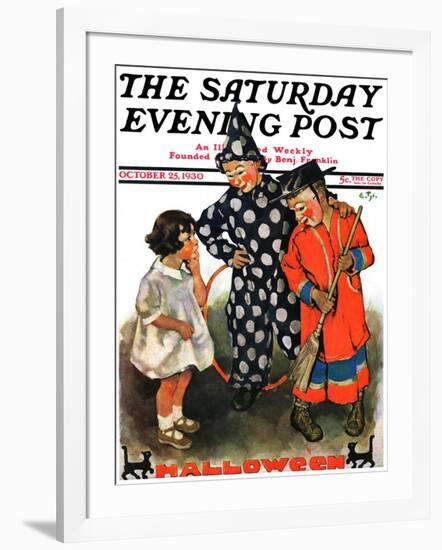 "Trick-Or-Treat," Saturday Evening Post Cover, October 25, 1930-Ellen Pyle-Framed Giclee Print